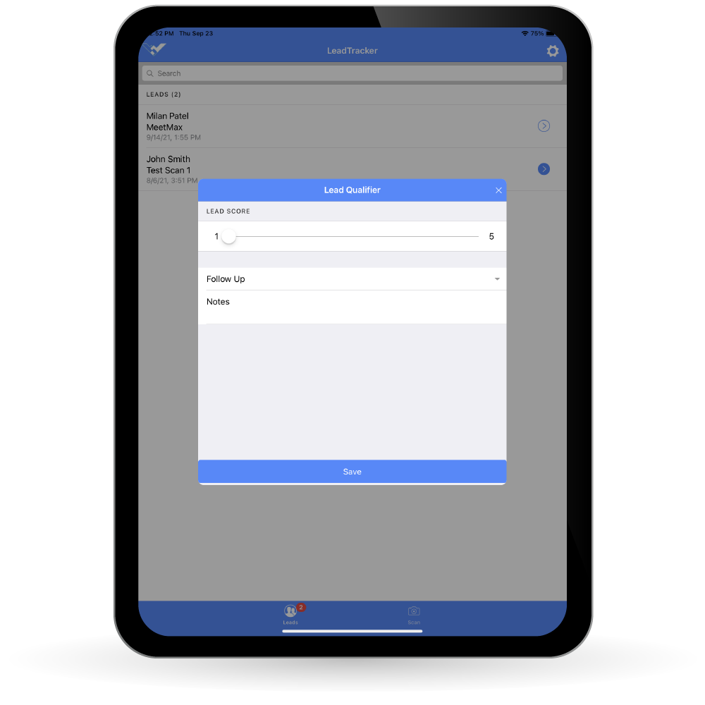 TWST Events screenshot: TWST Events leads