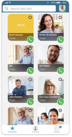 Easymeeting screenshot: Easymeeting mobile interface