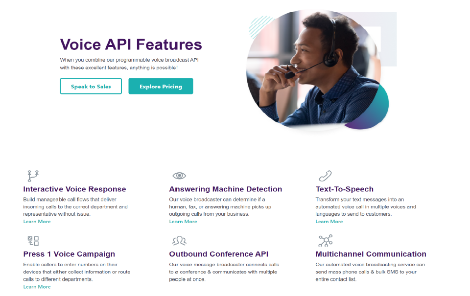 Programmable Voice API Features