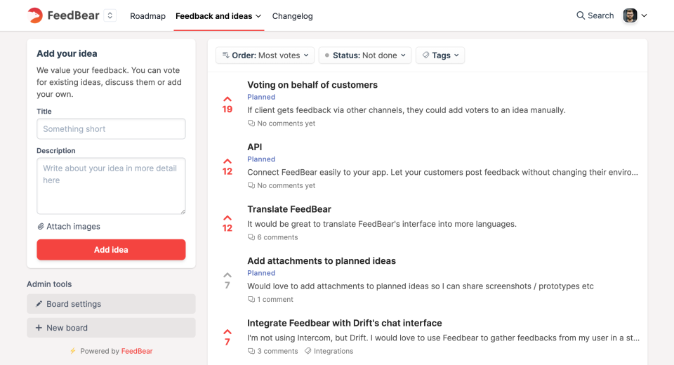 Feedbear Software - Feedback boards