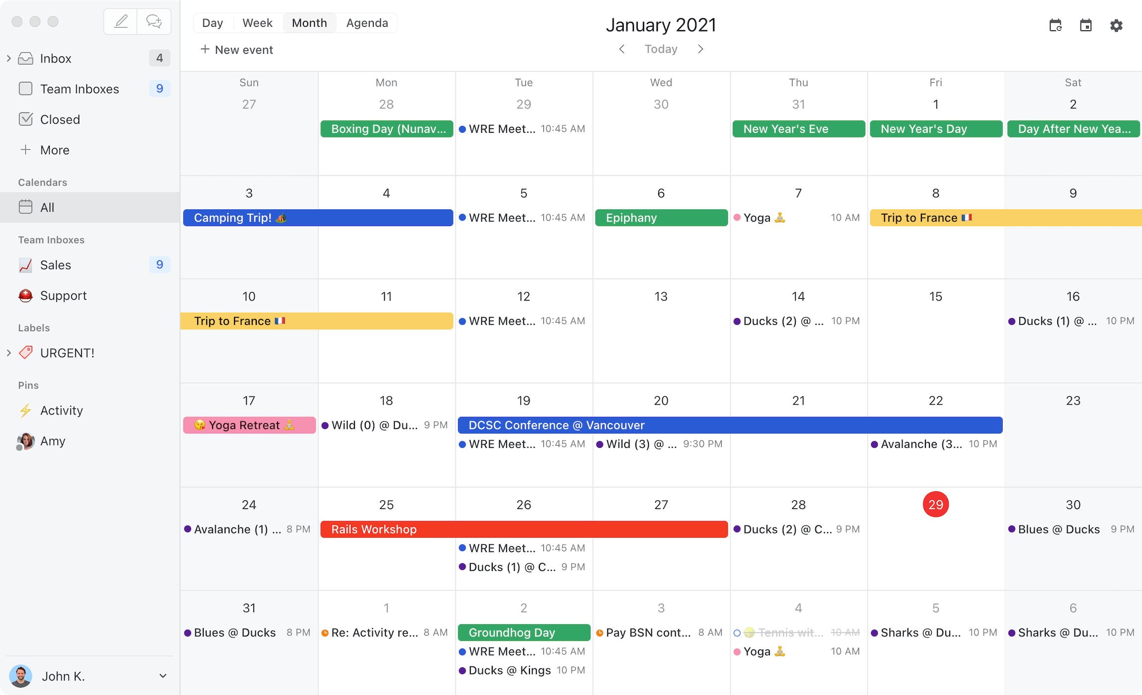 Missive Software - Missive calendars