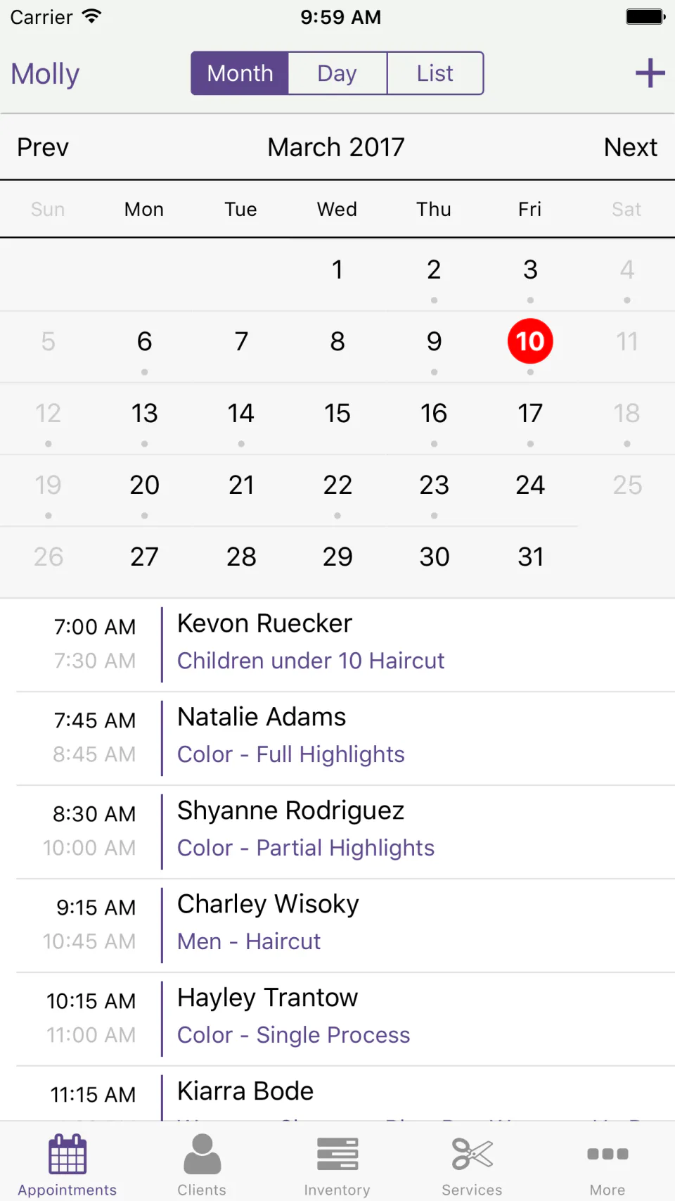 Easy to use calendar