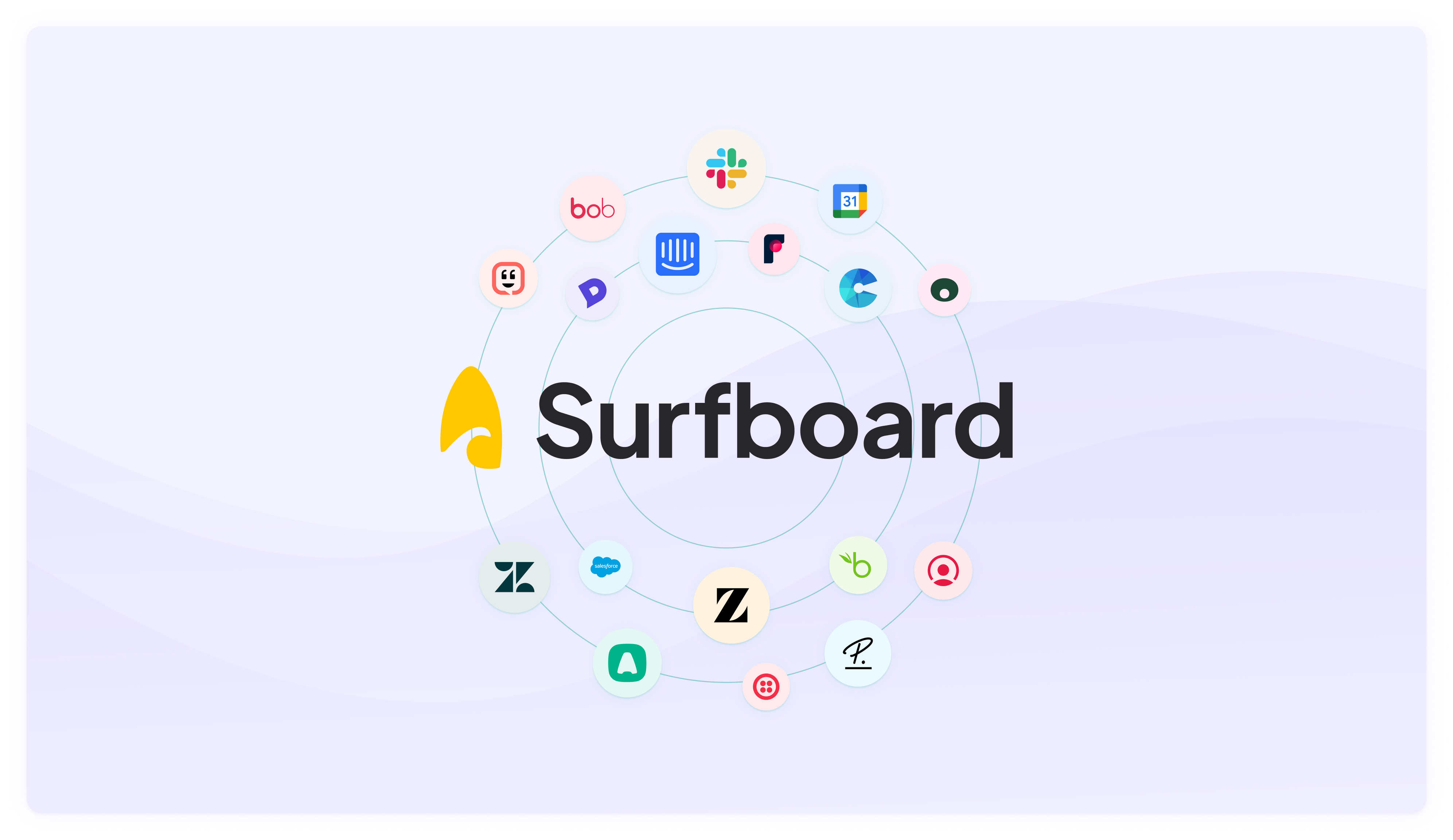 Surfboard Software - You don’t need any support from engineering to get started with Surfboard.  Surfboard seamlessly connects with your existing systems like HRIS, payroll & billing, CRM, ticketing, and time off, making it the single source of truth for your support team.