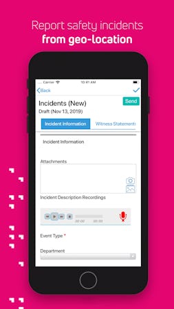 ETQ Reliance screenshot: ETQ Mobile Safety Incidents reporting