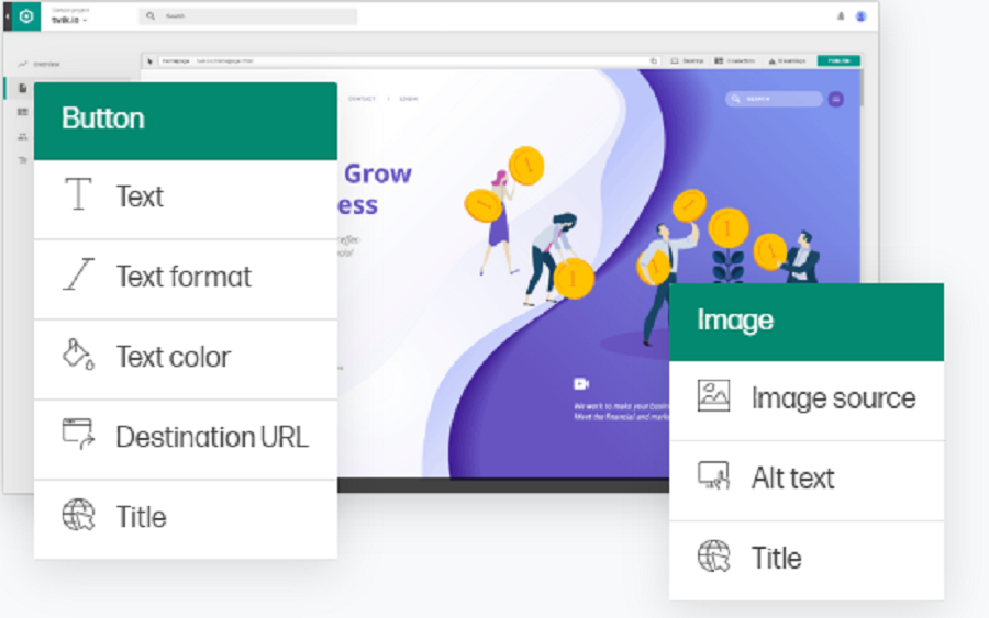 Twik website editing tools