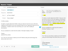 Outreach Software - Send an email to a prospect with email templates on Outreach