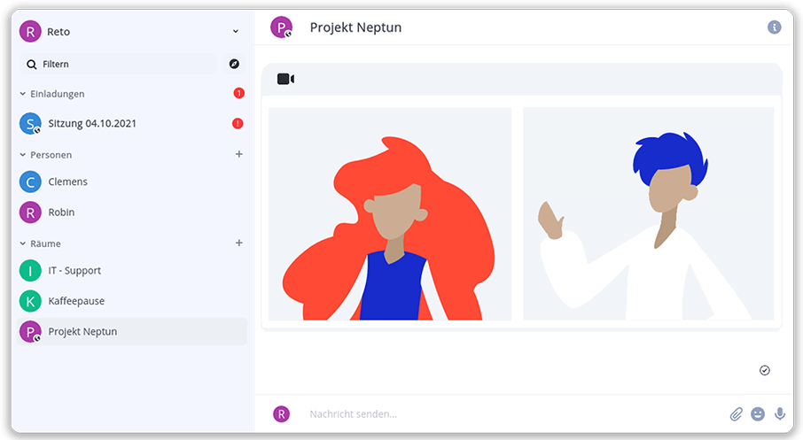 IntraChat screenshot: IntraChat chats