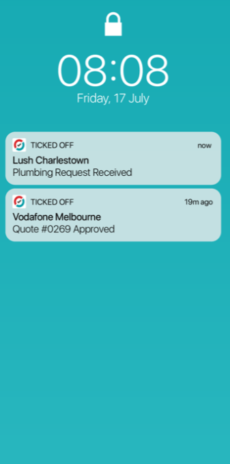 Ticked Off Software - Ticked Off mobile notifications