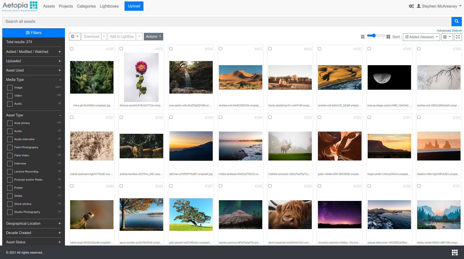 Aetopia screenshot: Aetopia DAM