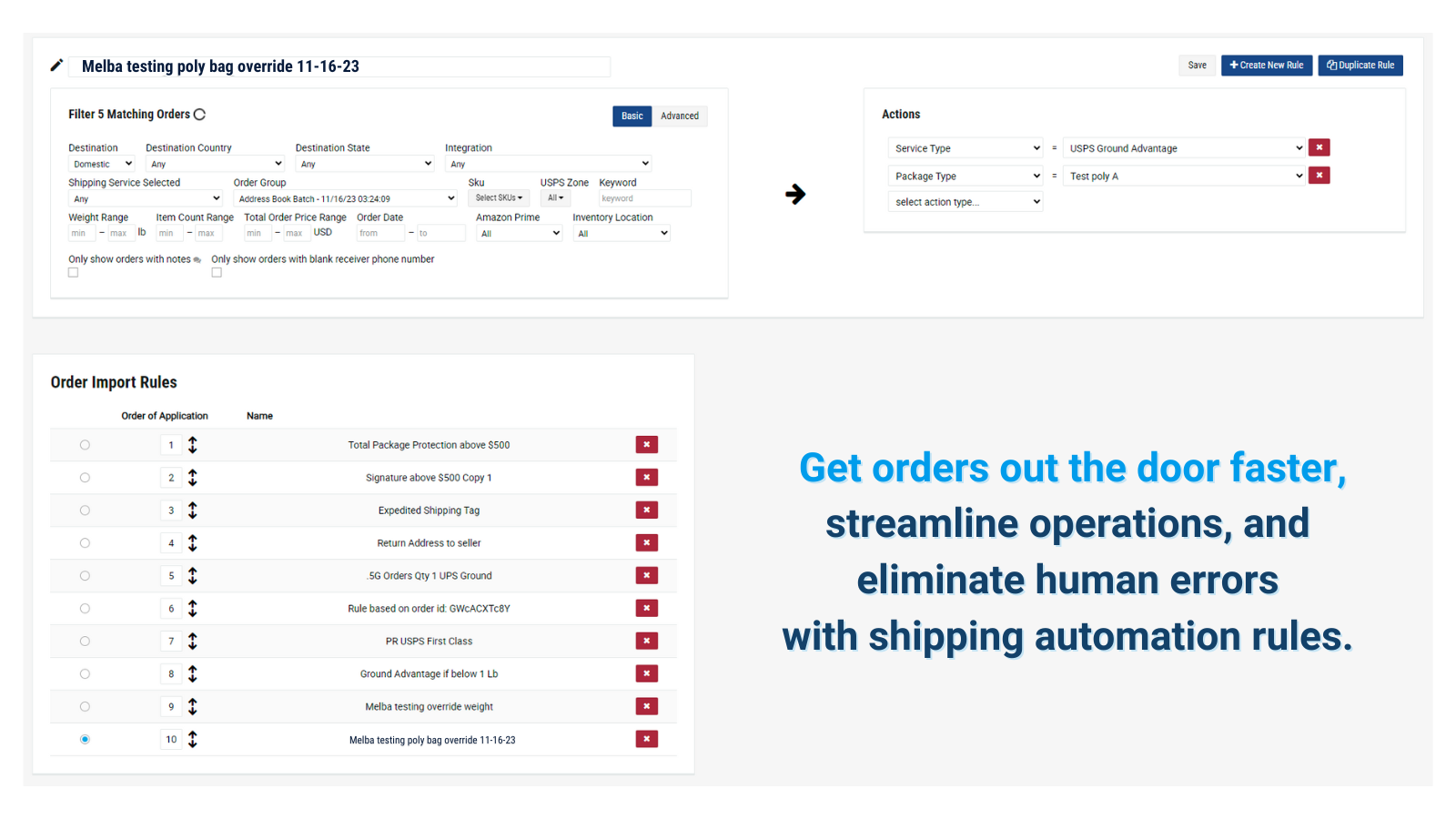 Shipping automation rules get orders out the door faster, streamline operations, and eliminate human errors