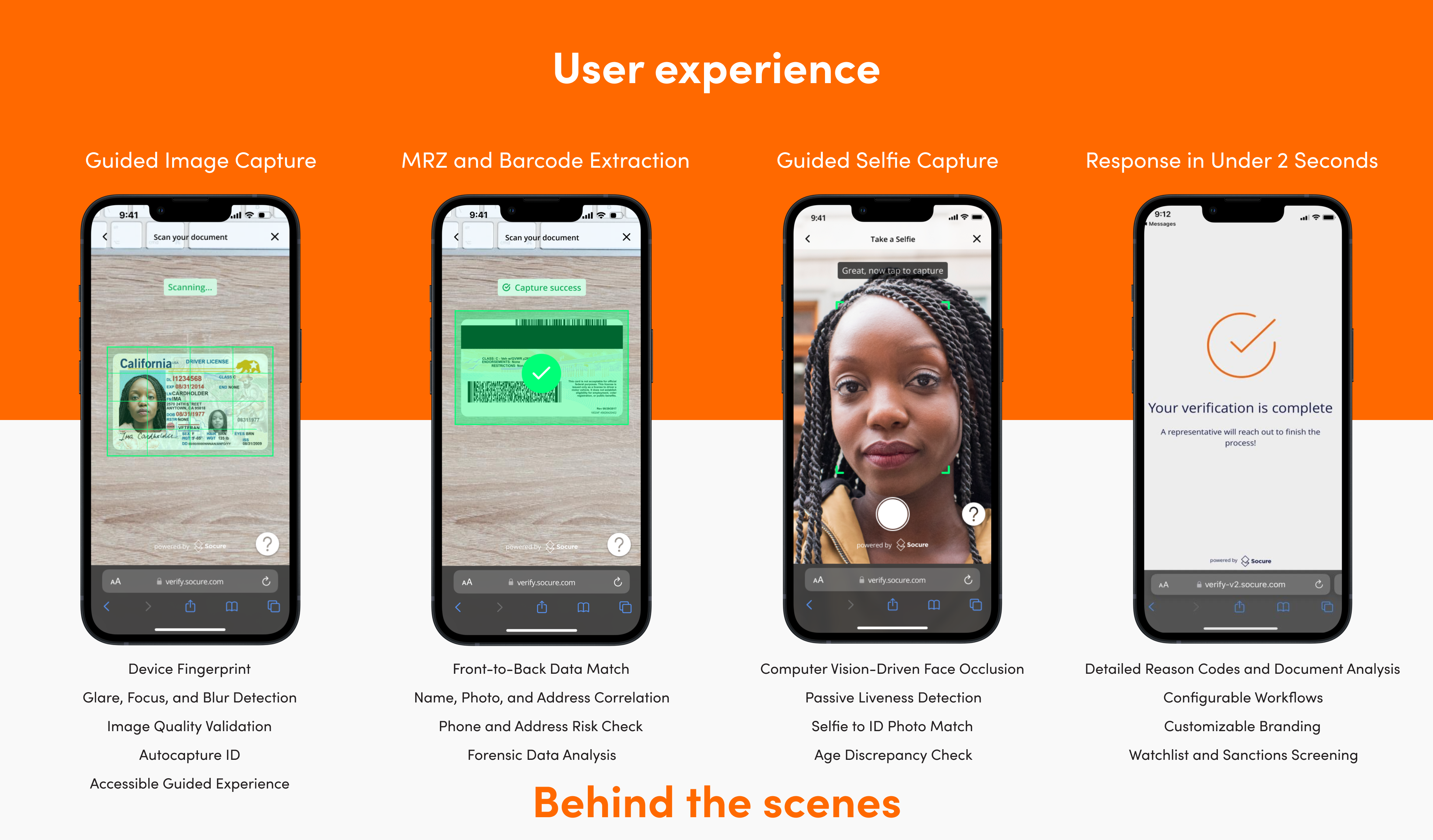 User experience & behind the scenes