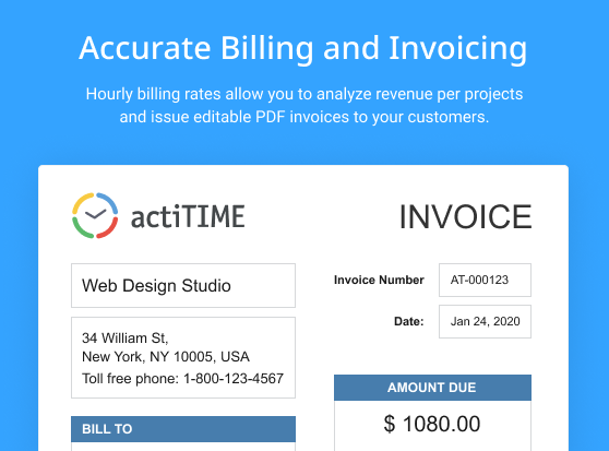 actiTIME invoicing