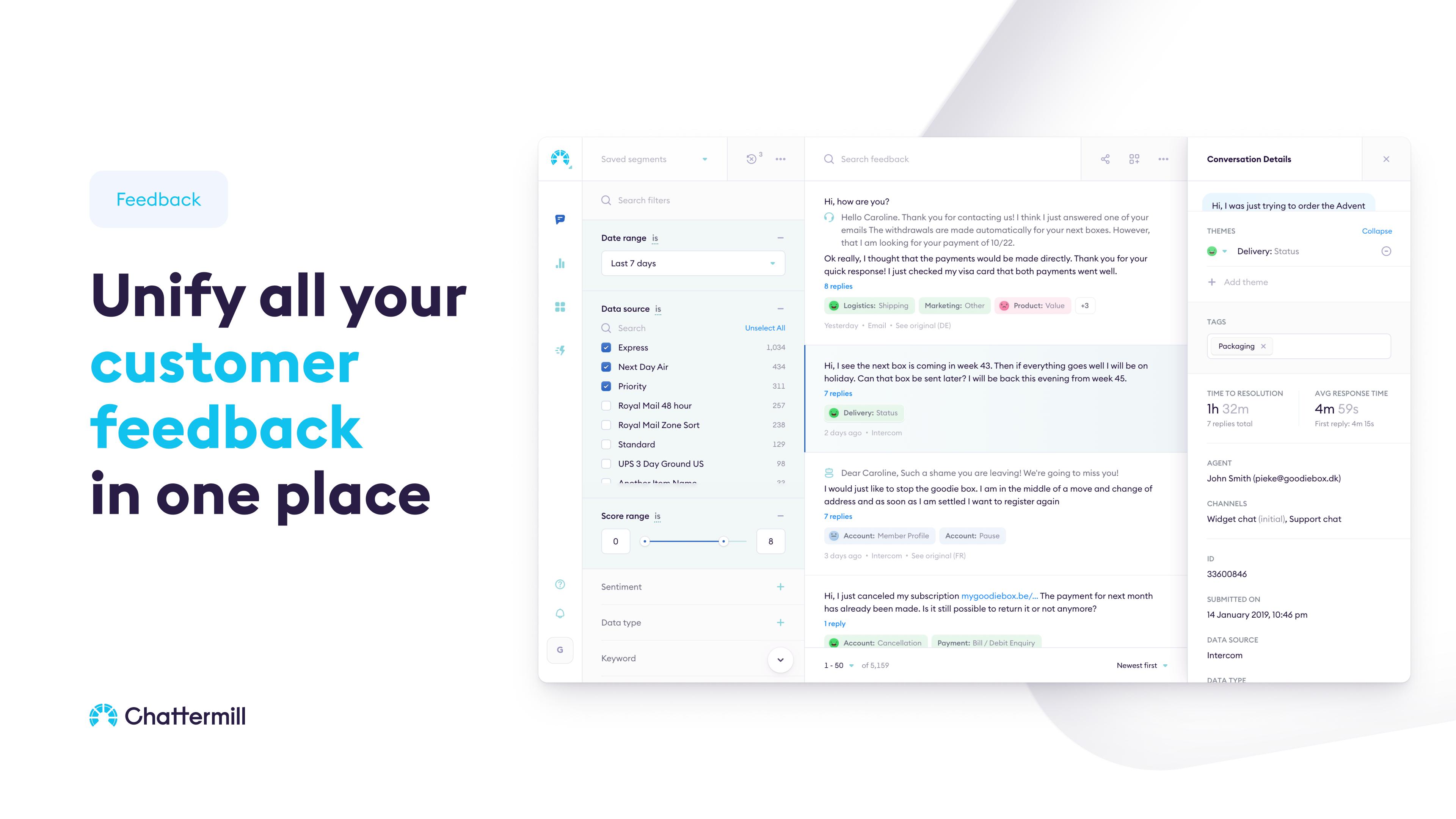 Zendesk support tickets, customer surveys, and Google Play reviews all contain valuable feedback, product improvement ideas, and customer requests. Consolidate them in one place using Chattermill.