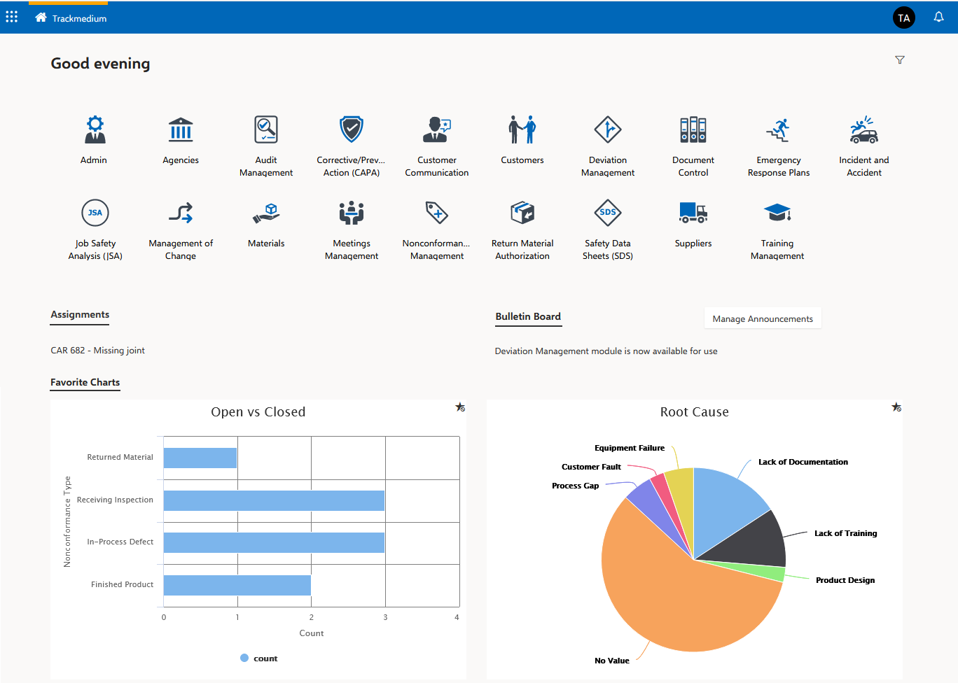 Trackmedium QMS Logiciel - 2