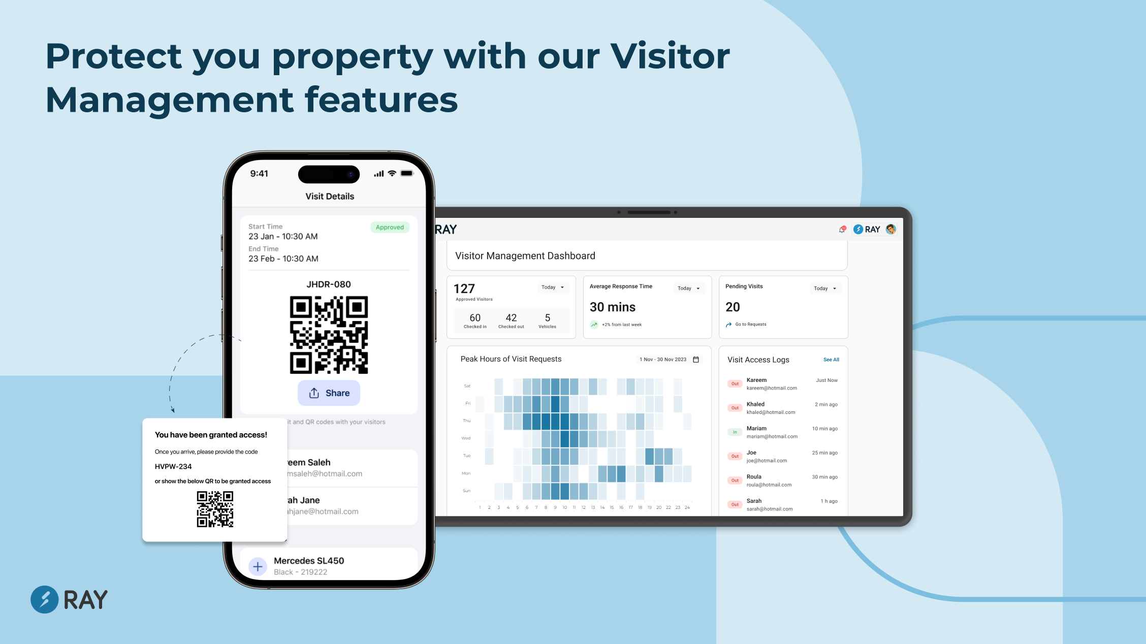 Protect your property with our visitor management features!
