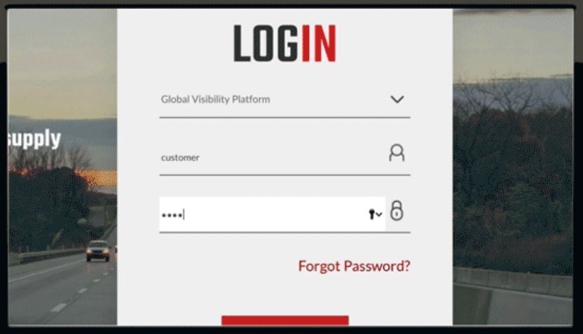 Global Visibility Platform login screen