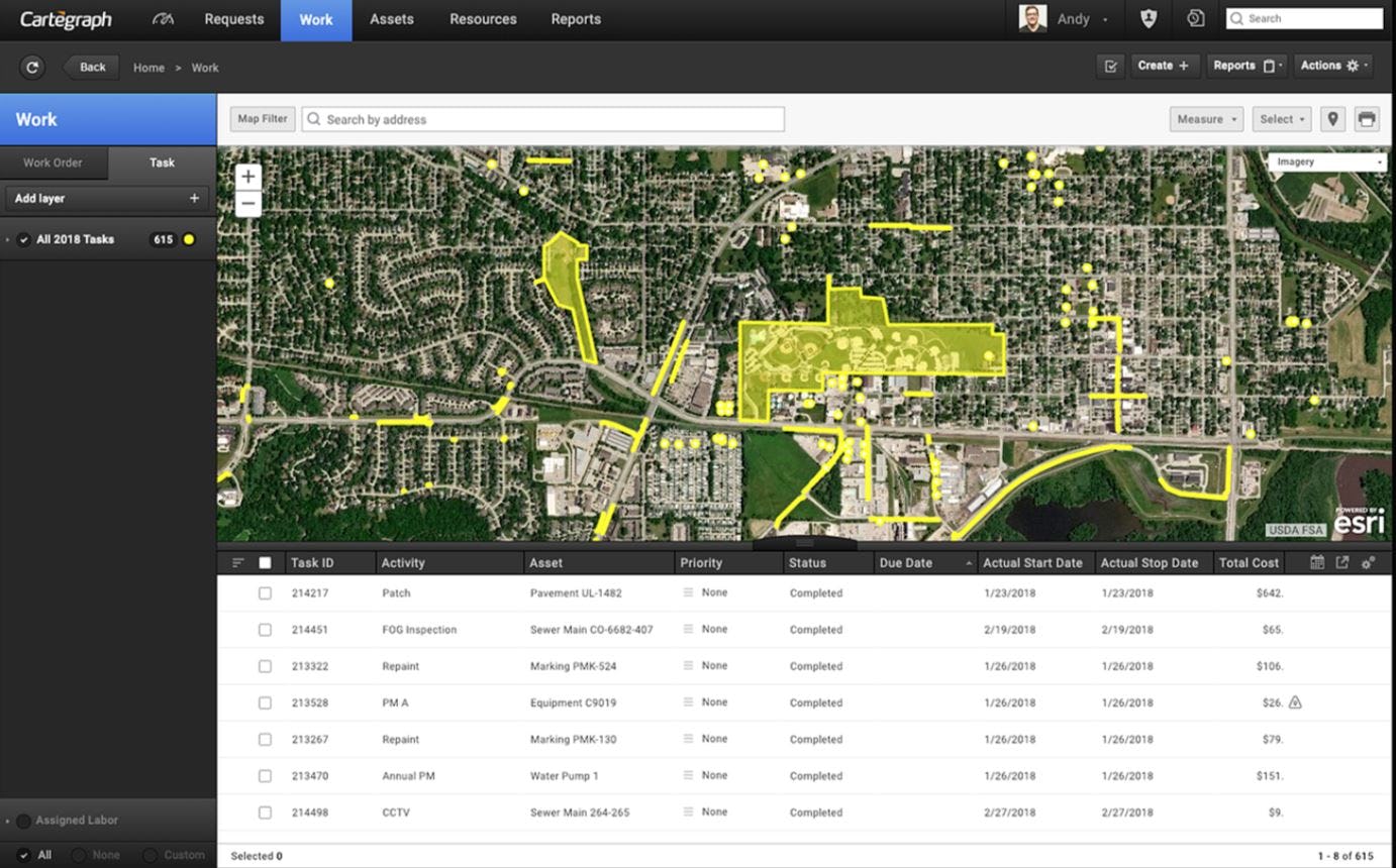 Cartegraph Asset Management Software - Cartegraph map