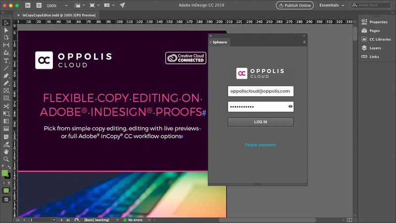Oppolis Cloud Adobe extension