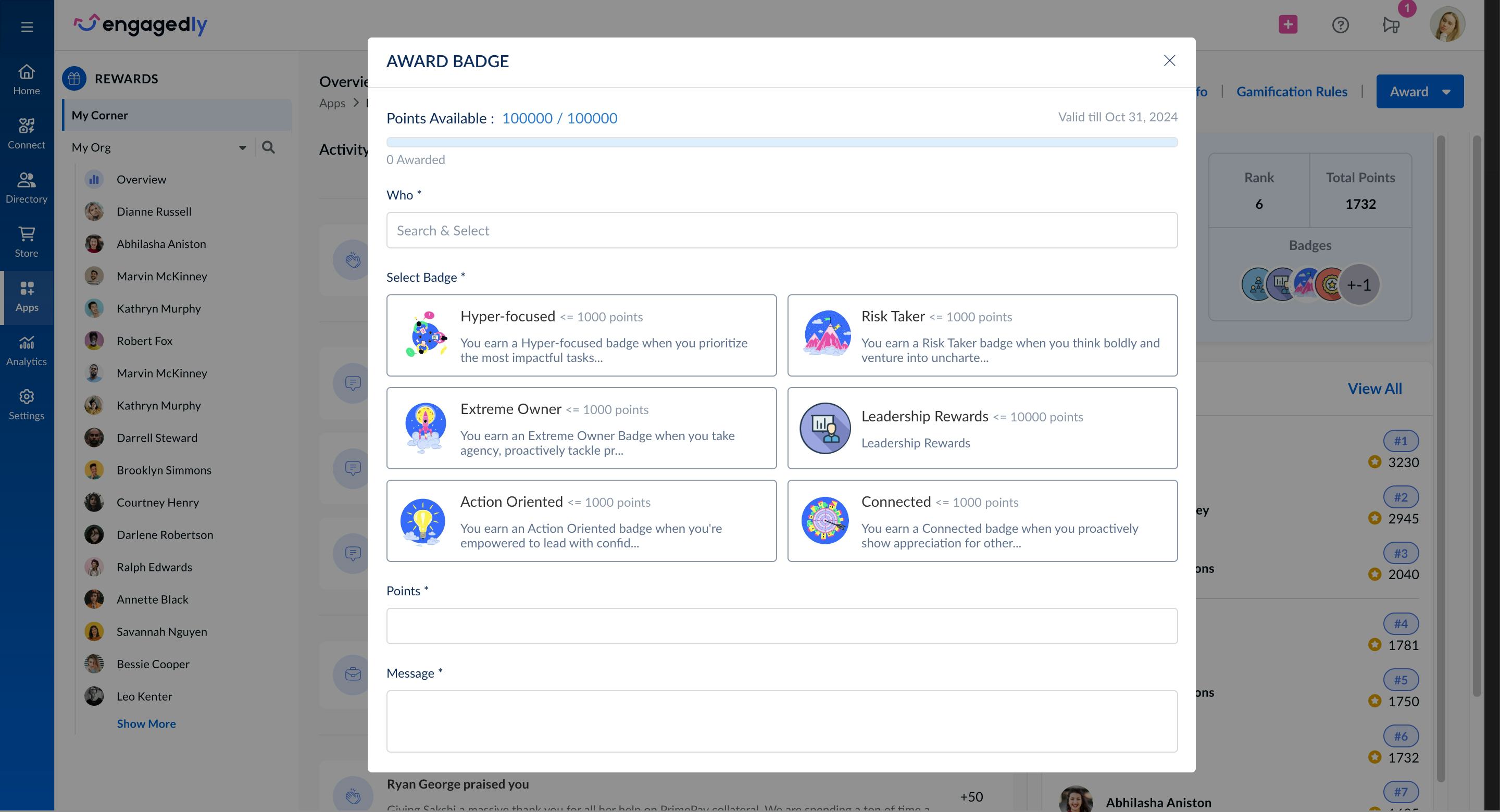 Engagedly Software - Engagedly Award Badges