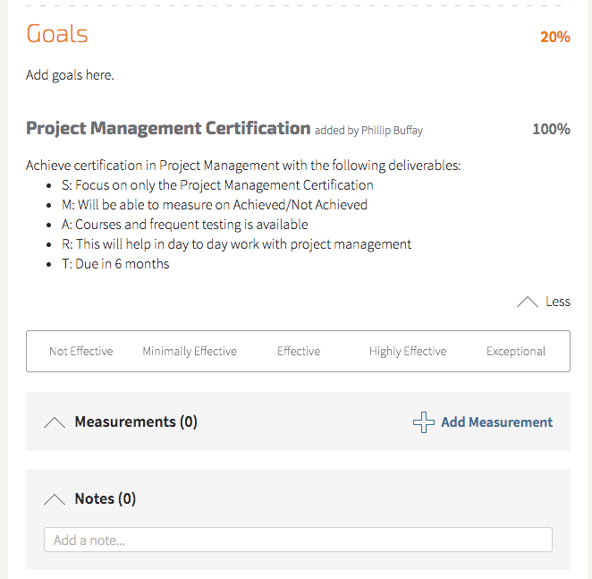 Trakstar Performance Management Software - Add/Track Goals