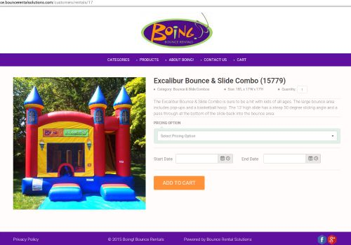Bounce Rental Solutions Software - The tool supports online reservations and electronic payments