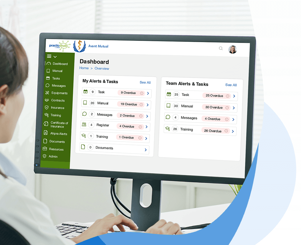 PracticeHub Software - Dashboard