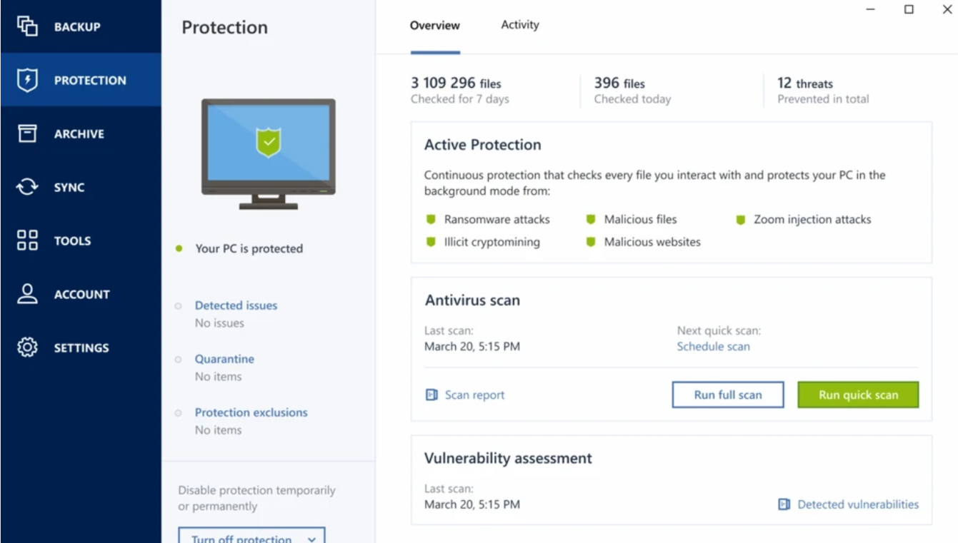 acronis cyber backup vs true image