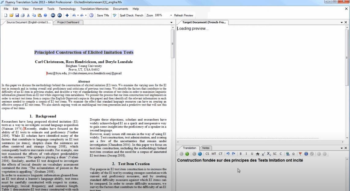 Fluency Now screenshot: Fluency Now translate files
