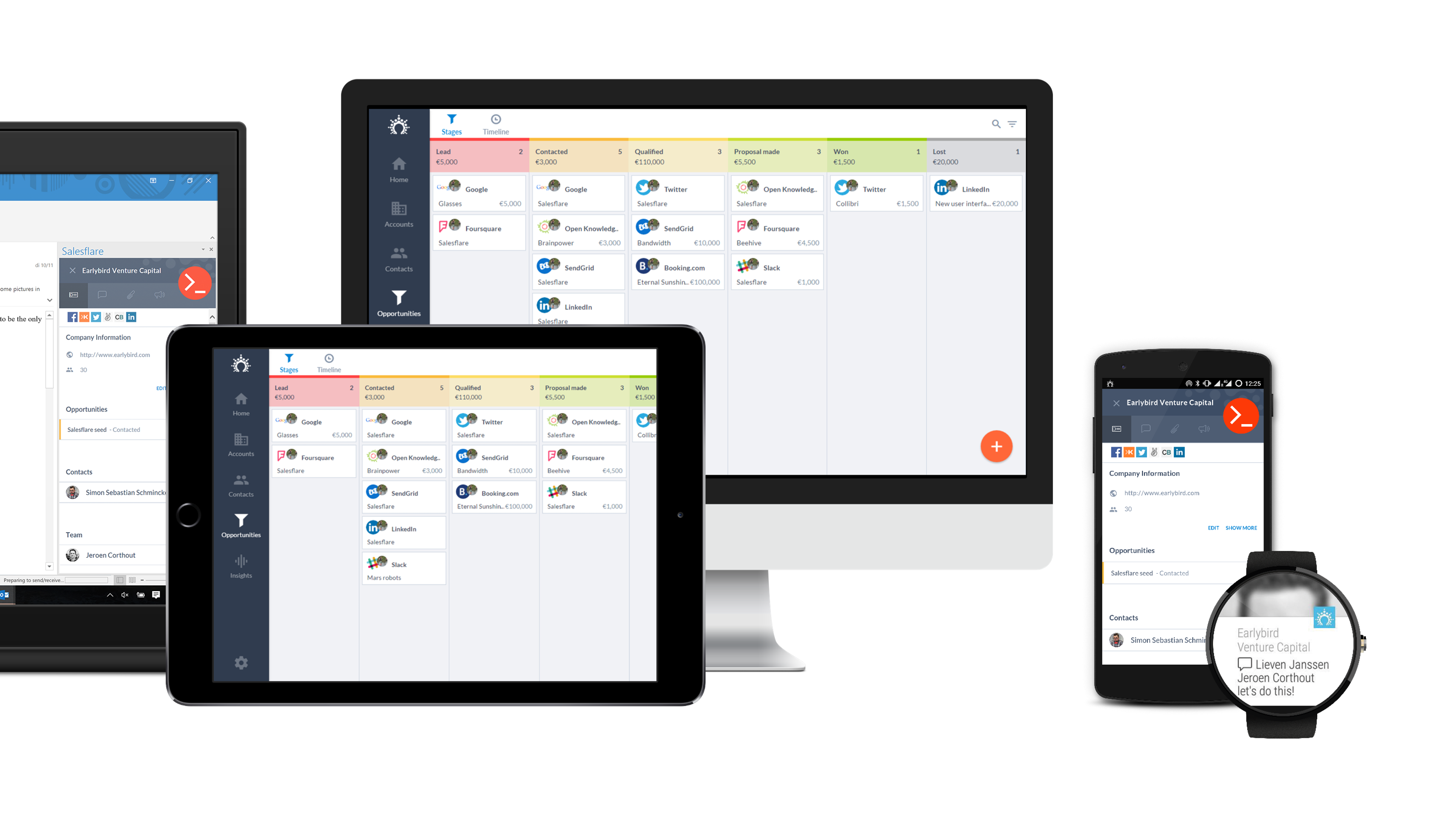 Salesflare Software - Salesflare is the only CRM that offers 100% of its functionality on 100% of the devices you use, so you're never dependent on having your laptop around. You always have everything at your fingertips.
