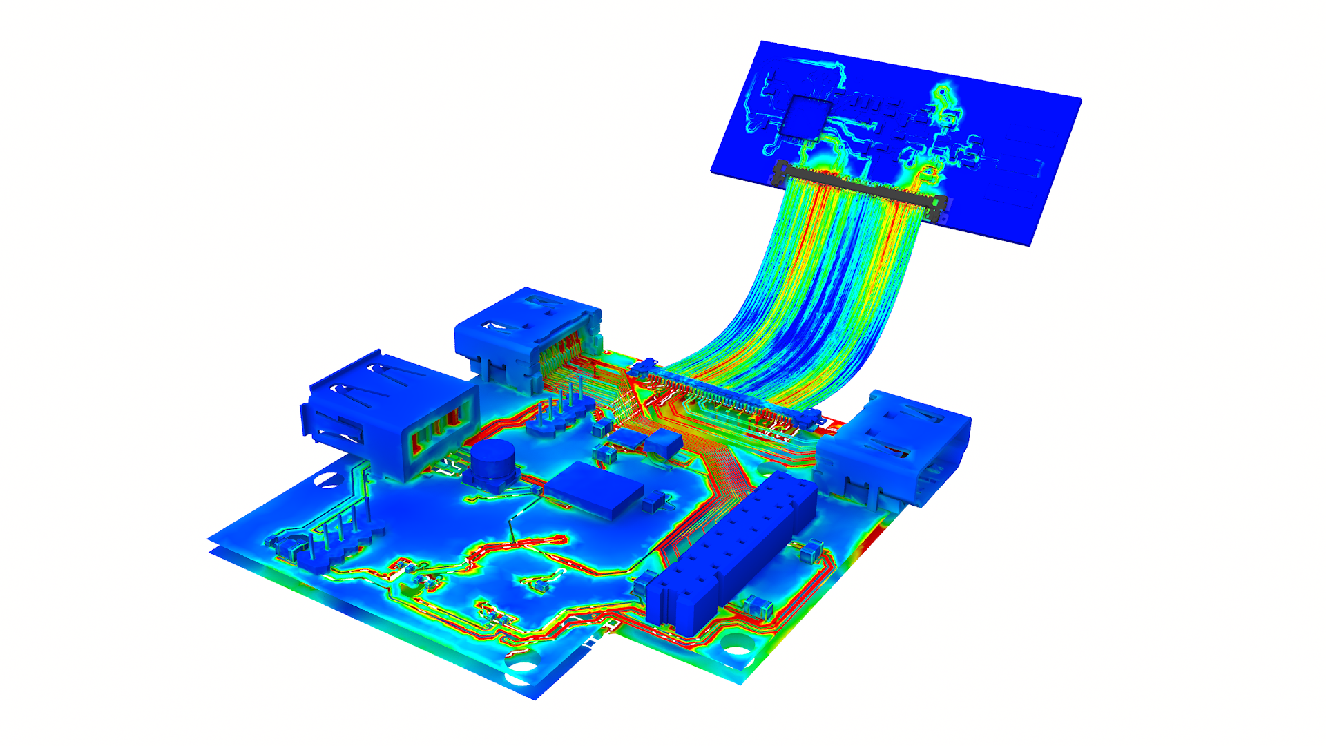 Simulation of a modern flex PCB with HFSS Mesh Fusion Technology