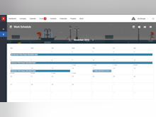 Archdesk Software - Choose to preview a project schedule as a list or as an intuitive calendar of operations instead