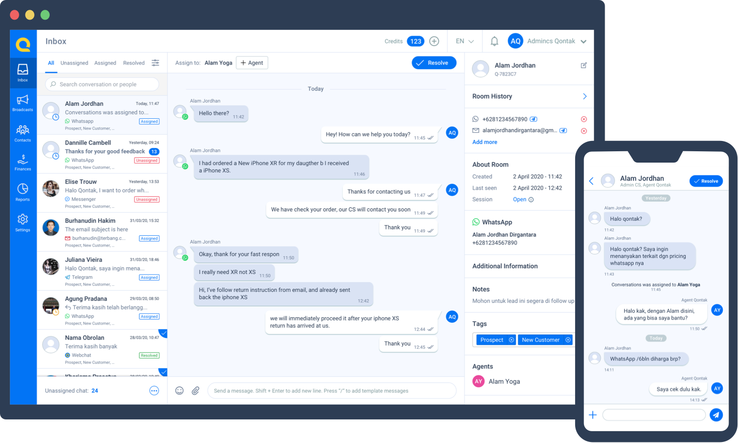 Mekari Qontak screenshot: WhatsApp & Chat Solutions