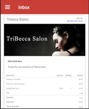 Schedule Anyone custom receipts