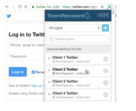 TeamPassword screenshot: Manage passwords from the web