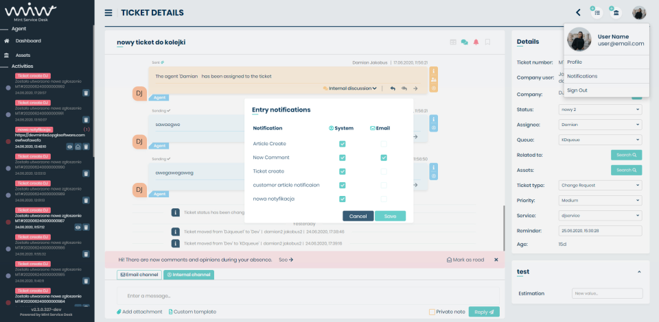 Mint Service Desk Software - 3