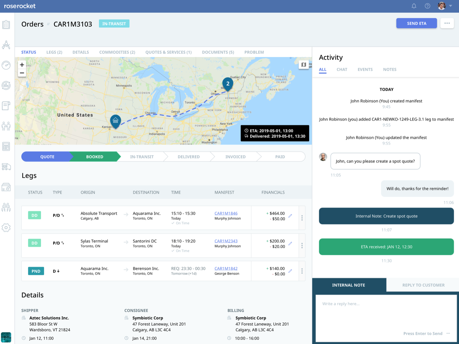 Manage any type of freight