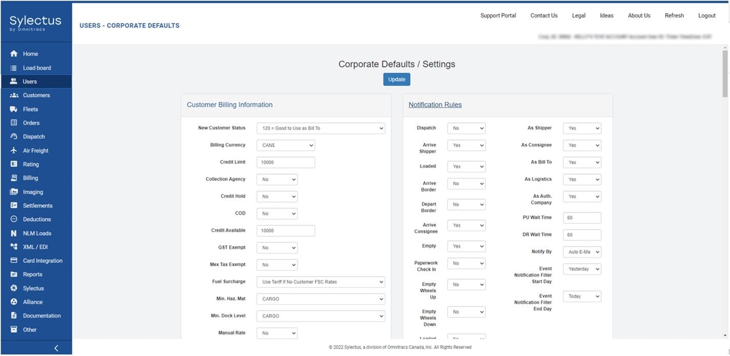 Sylectus AlliancePro Software - Sylectus AlliancePro Default Table