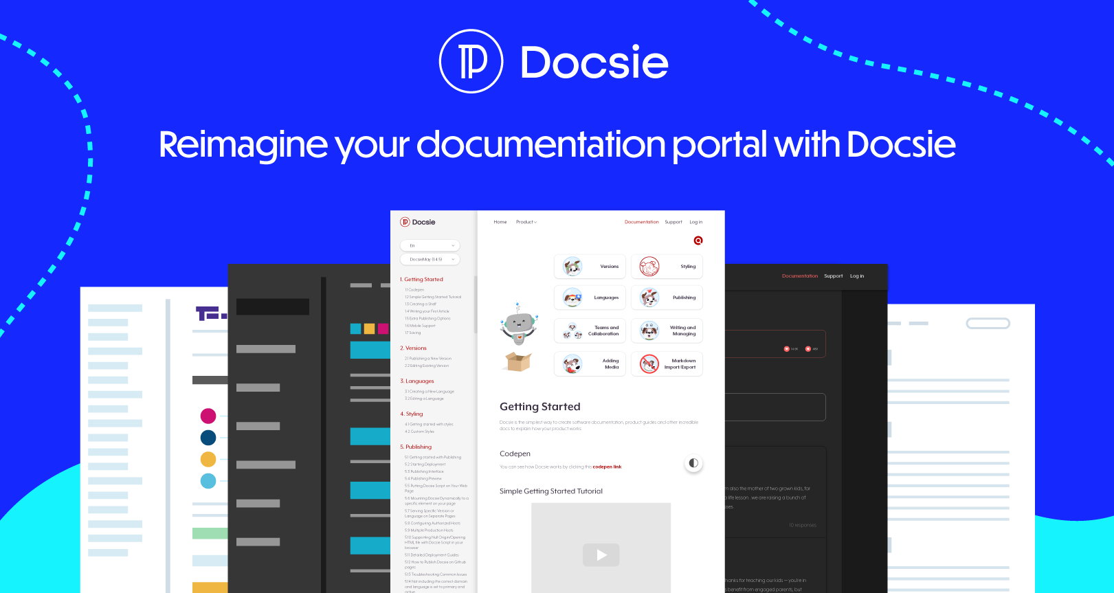 Docsie screenshot: Create amazing documentation portals that your customers love!