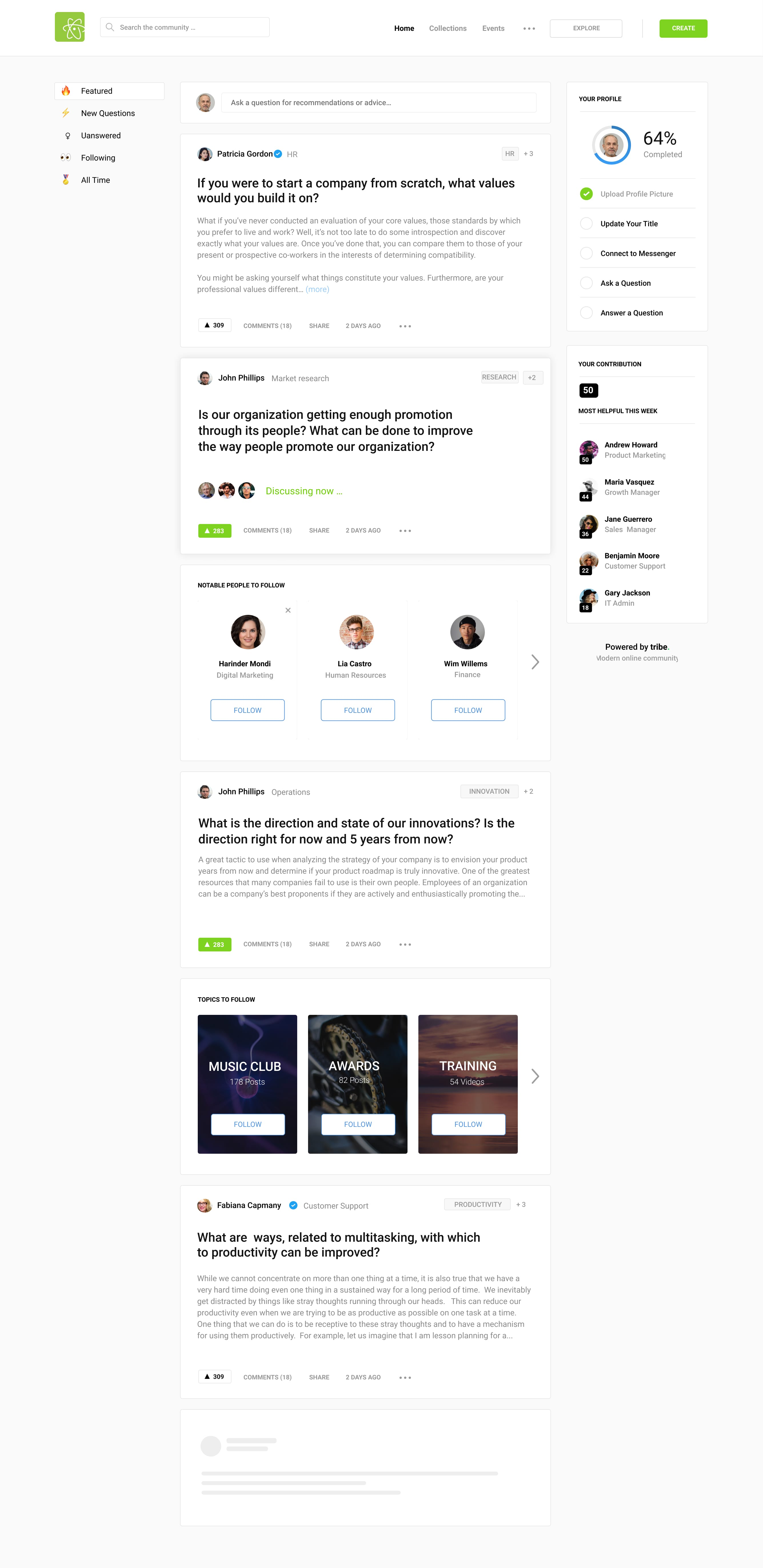 Enterprise social network