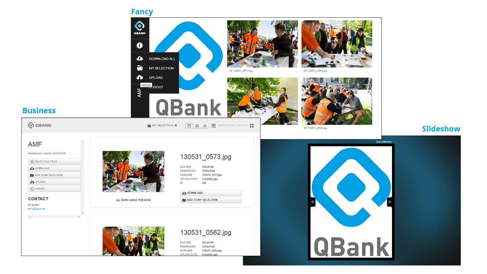 QBank Software - QBank working with moodboards of various types