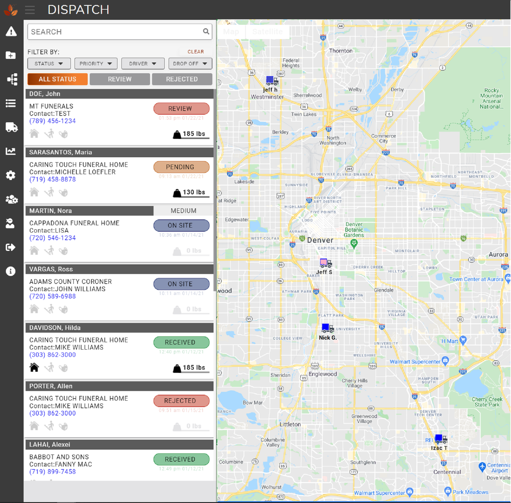 Mortrack's real-time location tracking feature allows dispatchers to assign cases to the most appropriate removal tech and vehicle, saving mileage, fuel costs, and wear and tear on your vehicles.