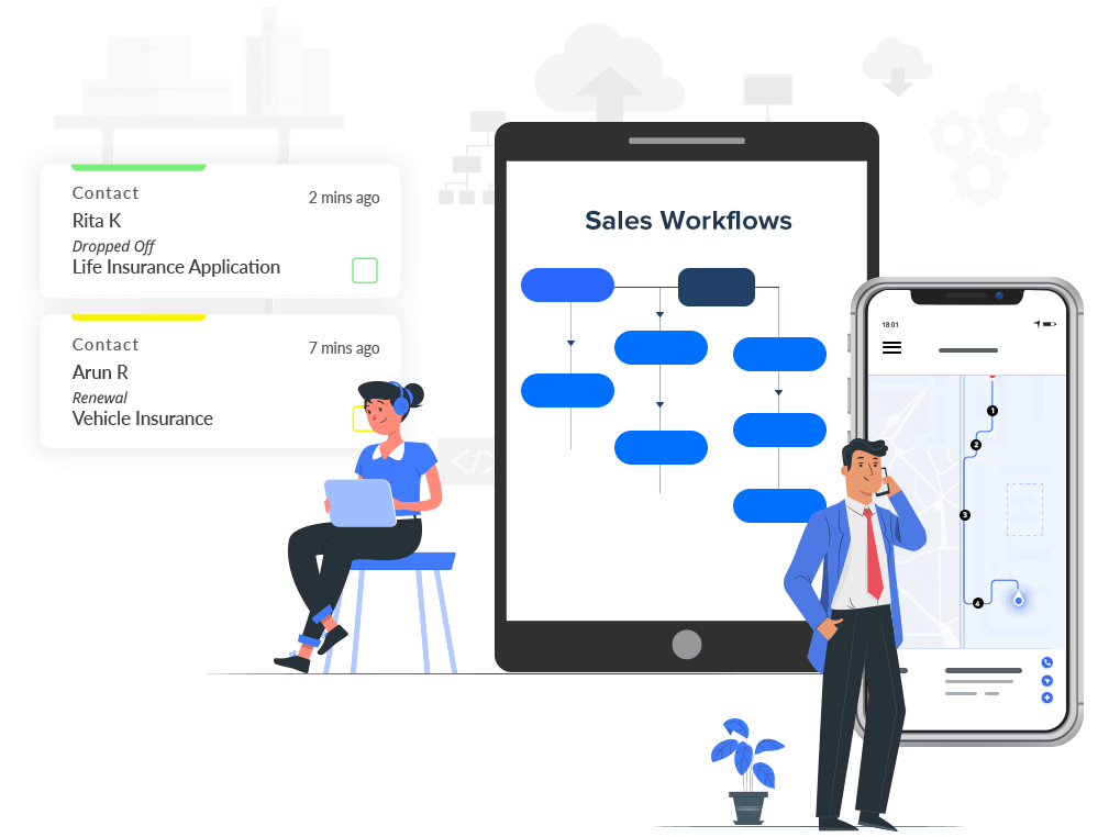 Manage all your products, teams and processes in one platform (digital, call center, or field agent driven). Never, ever miss a sales opportunity.