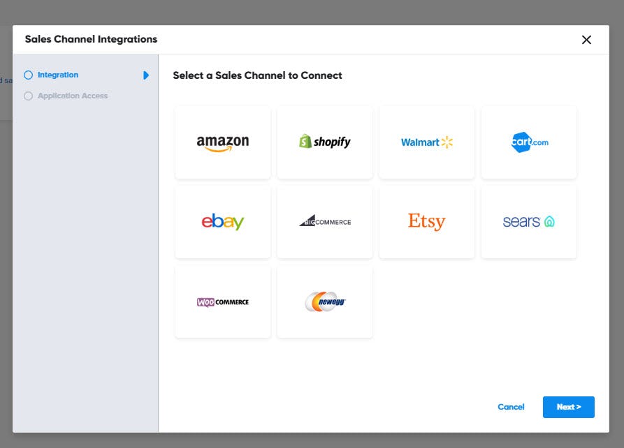 SellerActive Software - Integrations Page: Connect the integrations you currently use to your SellerActive profile.