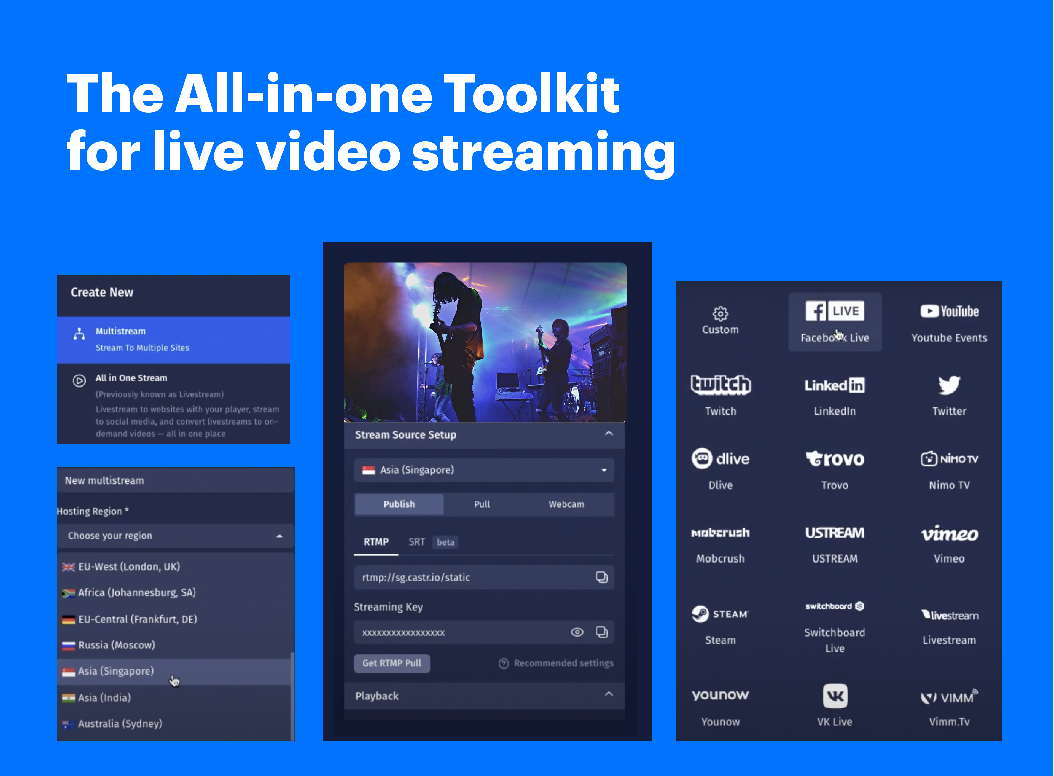 Castr is the all-in-one toolkit for live video streaming