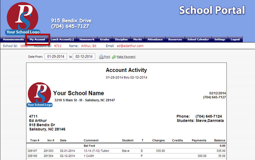Student portal