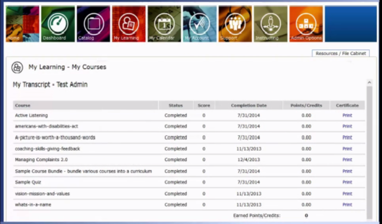 WestNetLMS screenshot: WesNet Learning training courses