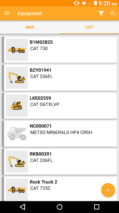 Equipment profiles are stored within the database and include important information regarding the asset
