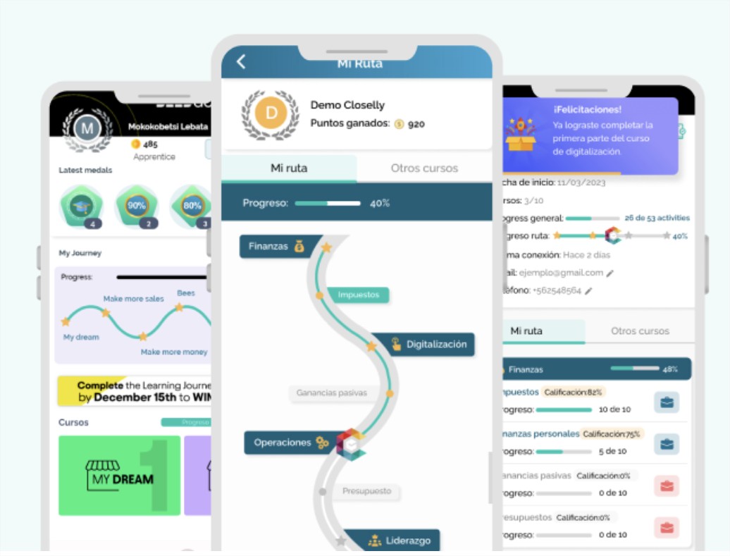 Closelly screenshot: Create custom exciting learning journeys