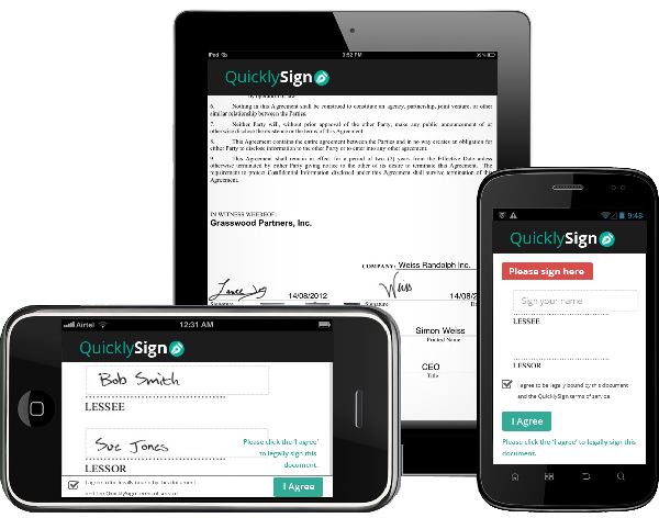 QuicklySign screenshot: QuicklySign multi-device support