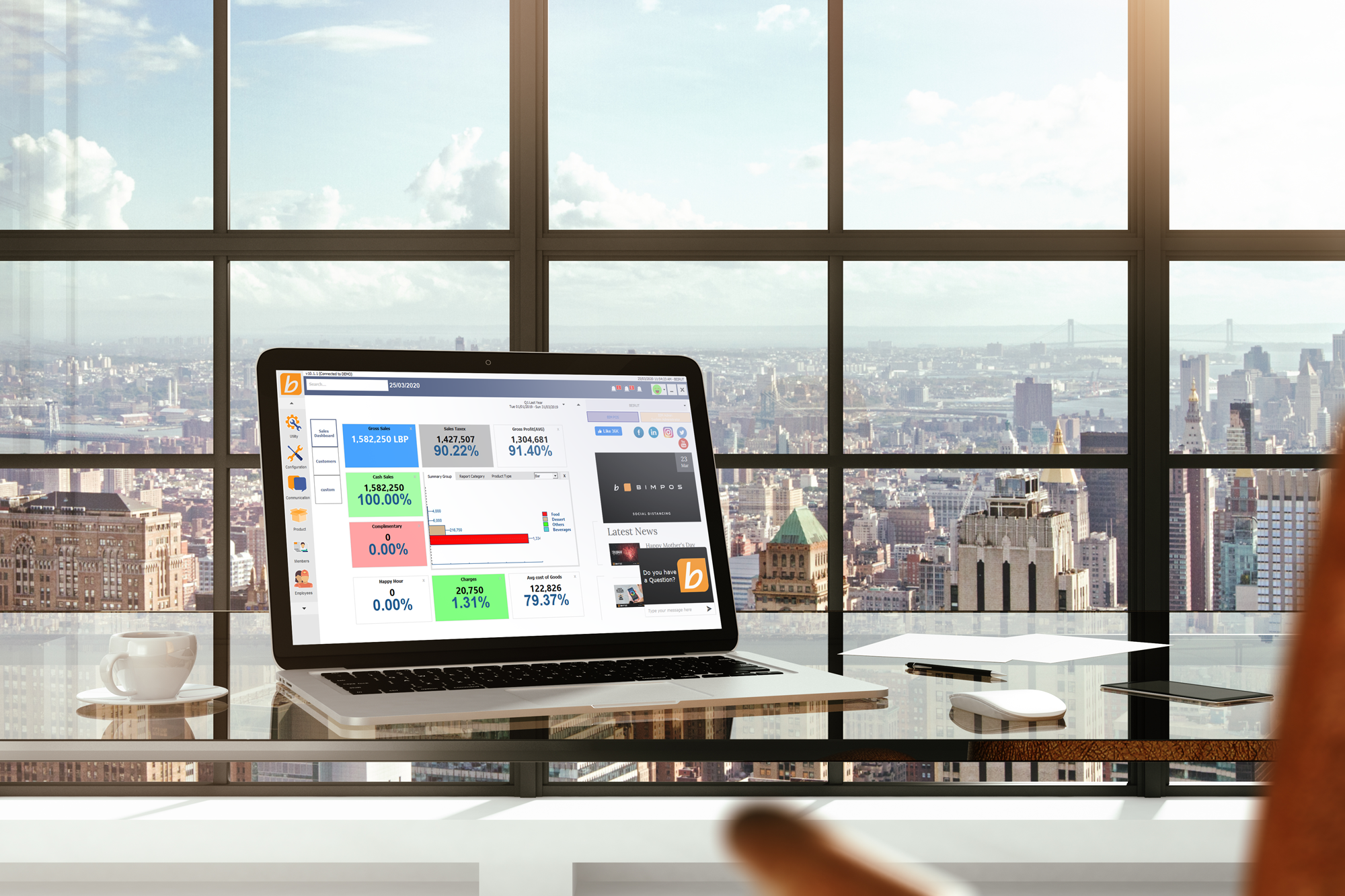 BIM Back Office on laptop